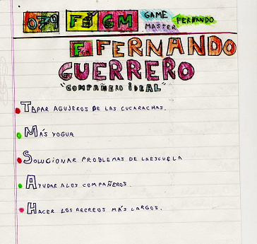 La propuesta de Fernando Guerrero  6ºB