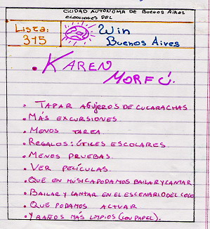 Las propuestas de Karen Morfú  6ºB